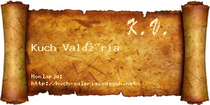 Kuch Valéria névjegykártya